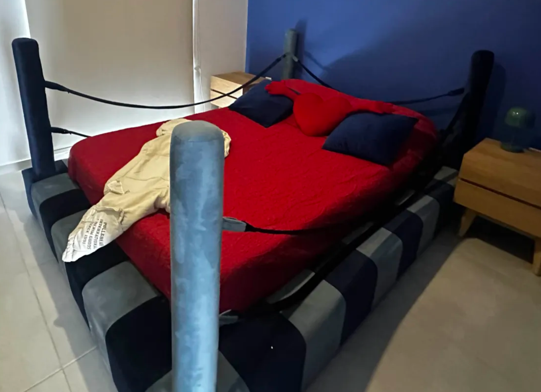 My bed in the apartment
